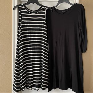 Two AB Studio knee length swing dresses with pockets